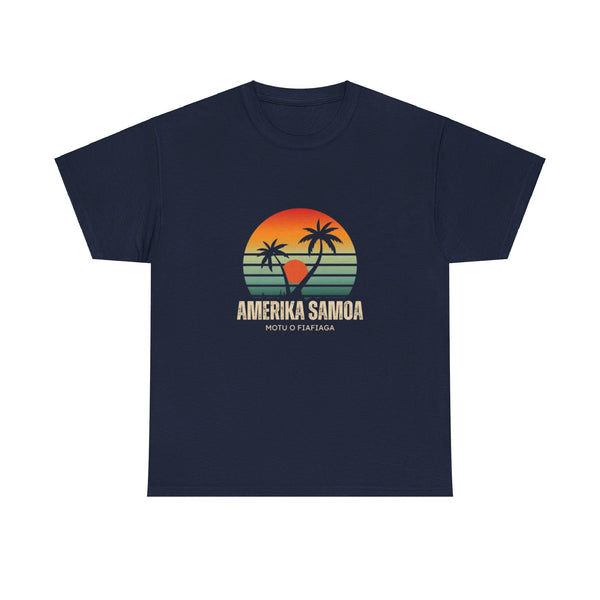 Amerika Samoa - Motu o Fiafiaga - Unisex Heavy Cotton Tee