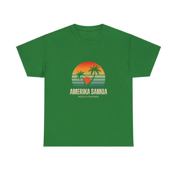 Amerika Samoa - Motu o Fiafiaga - Unisex Heavy Cotton Tee