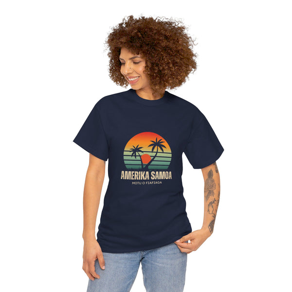 Amerika Samoa - Motu o Fiafiaga - Unisex Heavy Cotton Tee