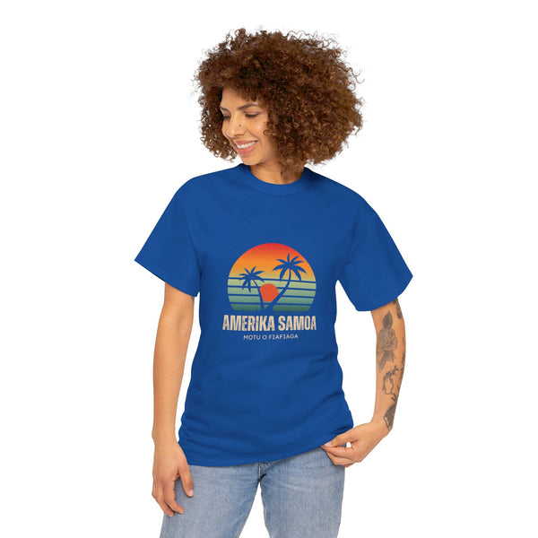 Amerika Samoa - Motu o Fiafiaga - Unisex Heavy Cotton Tee