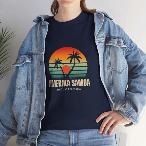 Amerika Samoa - Motu o Fiafiaga - Unisex Heavy Cotton Tee