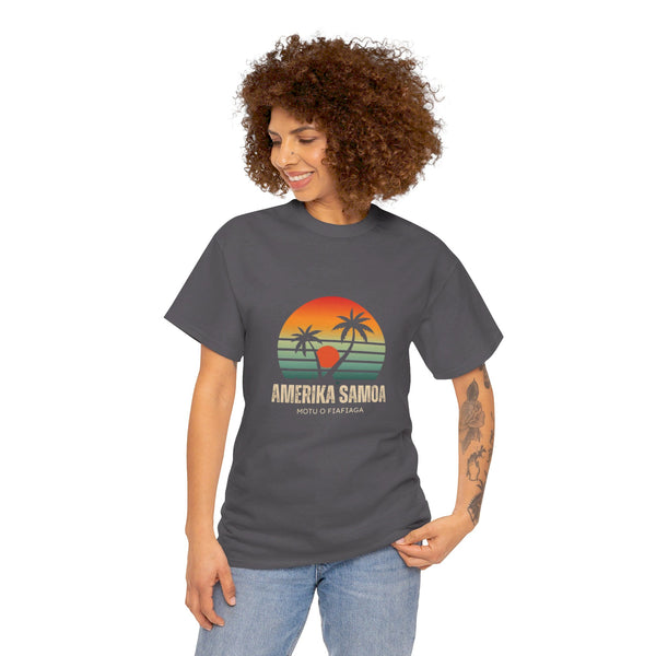 Amerika Samoa - Motu o Fiafiaga - Unisex Heavy Cotton Tee