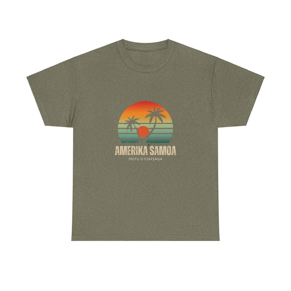 Amerika Samoa - Motu o Fiafiaga - Unisex Heavy Cotton Tee