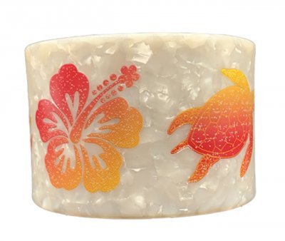 50mm Hibiscus and Turtle Bracelet